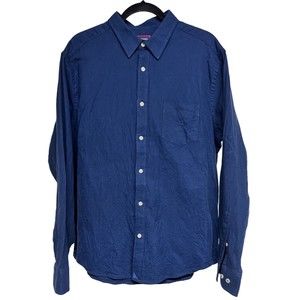 UNTUCKit Flannel Sherwood Shirt Navy‎ Blue Men’s Size XL